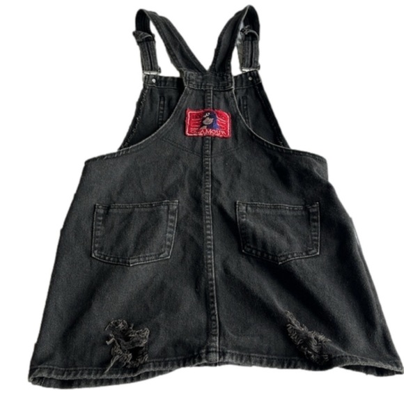 Hysteric Glamour Vintage Goth Grunge Punk Distressed Overall Mini Dress Whimsi - Picture 2 of 11